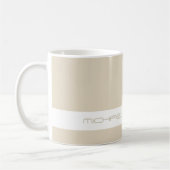 Trend Color Natural Beige - Futuristische Name Tas Kaffeetasse (Links)