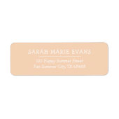 Trend Color - Peach Blush Rücksendeadressen-Aufkle (Vorne)