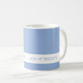 Trend Color Powder Blue - Futuristische Name Tasse (VorderseiteRechts)