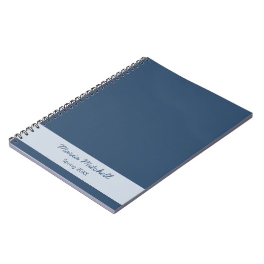 Trend Color - Serieller Blauer Name / TextNotebook Notizblock (Linke Seite)