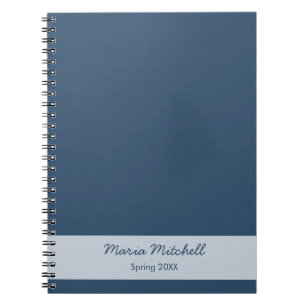 Trend Color - Serieller Blauer Name / TextNotebook Notizblock