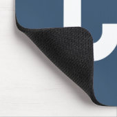 Trend Color Serious Blue Monogram Mousepad (Ecke)