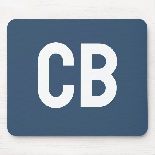 Trend Color Serious Blue Monogram Mousepad (Vorne)