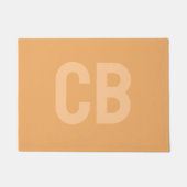 Trend Color Soft Orange Monogram Doormat Fußmatte (Vorderseite)