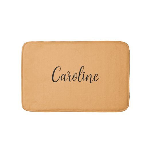 Trend Color Soft Orange Name Bath Mat Badematte (Vorderseite)