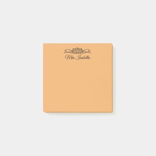 Trend Color - Soft Orange Name Post-it Klebezettel (Vorderseite)