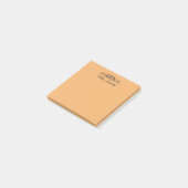 Trend Color - Soft Orange Name Post-it Klebezettel (angewinkelt)