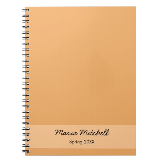 Trend Color - Soft Orange Name / Text-Notebook Notizblock (Vorderseite)