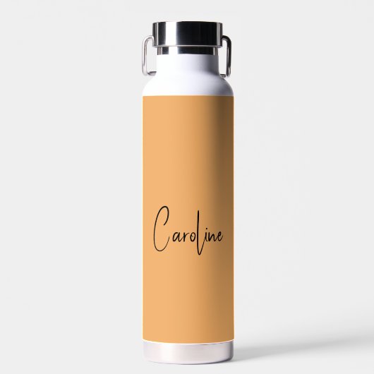 Trend Color Soft Orange Name Wasser Flasche (Vorne)