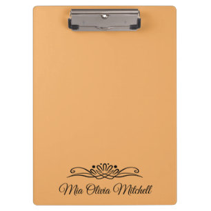 Trend Color - Soft Orange Name Zwischenablage Klemmbrett