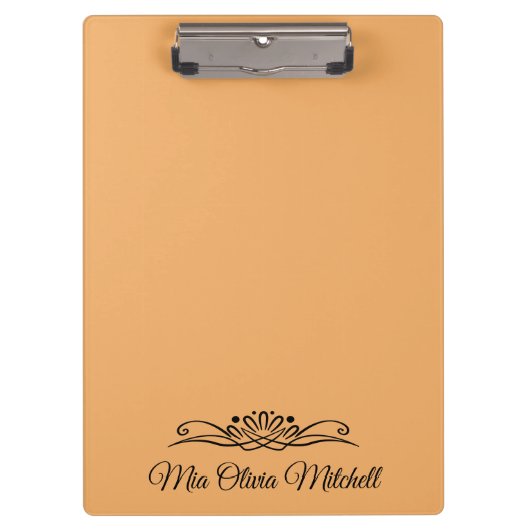 Trend Color - Soft Orange Name Zwischenablage Klemmbrett (Vorderseite)