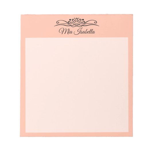Trend Color Soft Peach Classic Notepad Notizblock (Vorderseite)