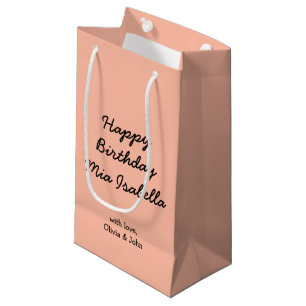 Trend Color Soft Peach Custom Small Geschenktasche Kleine Geschenktüte