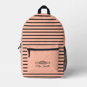 Trend Color Soft Peach Decorative gedruckte Rucksa Bedruckter Rucksack