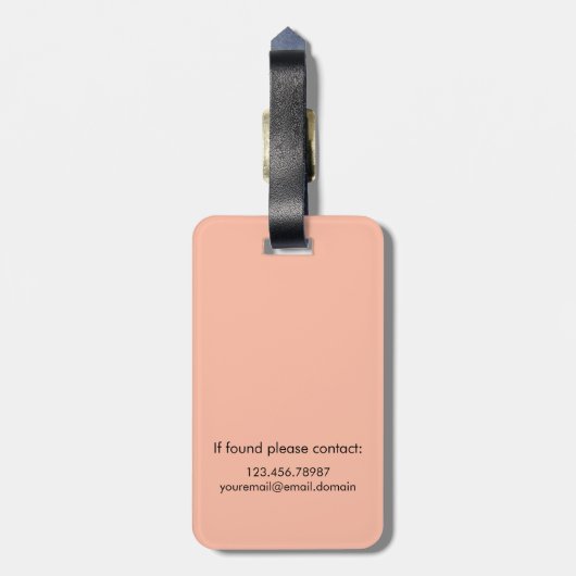 Trend Color Soft Peach Gepäckanhänger (Rückseite vertikal)
