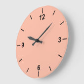 Trend Color Soft Peach Large Wall Clock Große Wanduhr (Winkel)