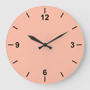 Trend Color Soft Peach Large Wall Clock Große Wanduhr