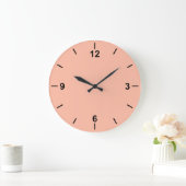 Trend Color Soft Peach Large Wall Clock Große Wanduhr (Zuhause)