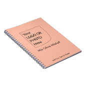 Trend Color Soft Peach - Logo/Foto-Notebook Notizblock (Rechte Seite)