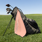 Trend Color Soft Peach Modern Name Golf Handtuch (Gras)