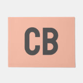 Trend Color Soft Peach Monogram Doormat Fußmatte (Vorderseite)