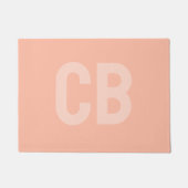 Trend Color Soft Peach Monogram Doormat Fußmatte (Vorderseite)