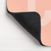 Trend Color Soft Peach Monogram Mousepad (Ecke)