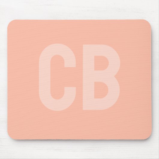 Trend Color Soft Peach Monogram Mousepad (Vorne)
