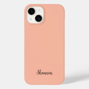 Trend Color Soft Peach Name Minimalistisch Case-Mate iPhone 14 Hülle