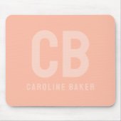 Trend Color Soft Peach Name Mousepad (Vorne)
