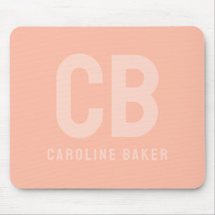 Trend Color Soft Peach Name Mousepad