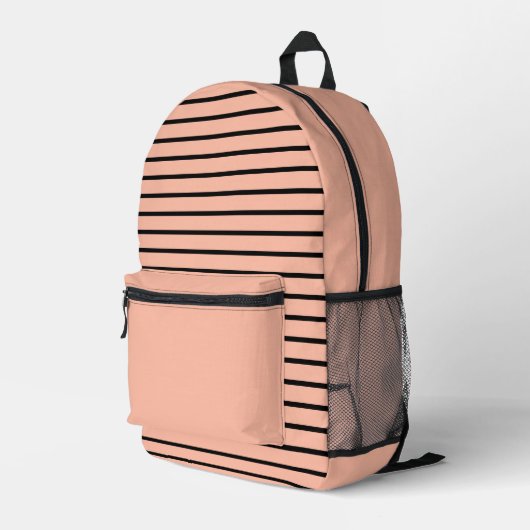 Trend Color Soft Peach Strichen Druckausschnitt Nä Bedruckter Rucksack (Rückseitige Ecke Rechts)
