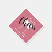 Trend Color Soft Pink Cheers Papier Napkins Serviette (Ecke)