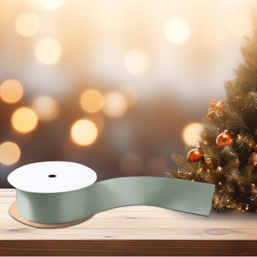 Trend Color Soft Sage Satin Ribbon Satinband
