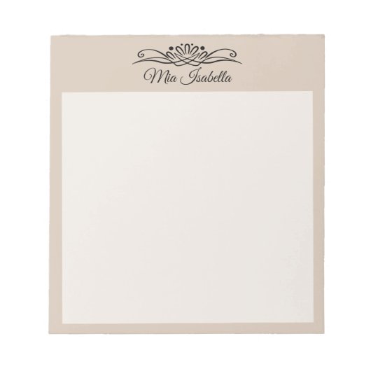 Trend Color Soft Taupe Classic Editor Notizblock (Vorderseite)