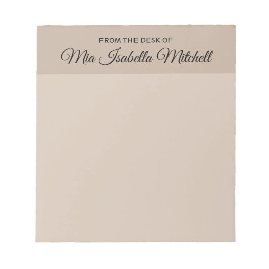 Trend Color - Soft Taupe Classic Notepad Notizblock (Vorderseite)