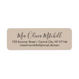 Trend Color Soft Taupe Elegante Adressetiketten