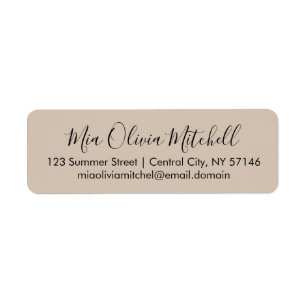 Trend Color Soft Taupe Elegante Adressetiketten
