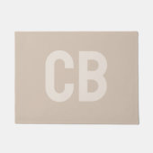 Trend Color Soft Taupe Monogram Doormat Fußmatte (Vorderseite)