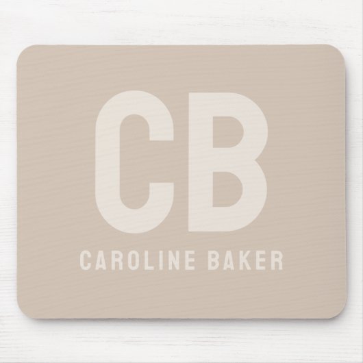 Trend Color Soft Taupe Name Mousepad (Vorne)