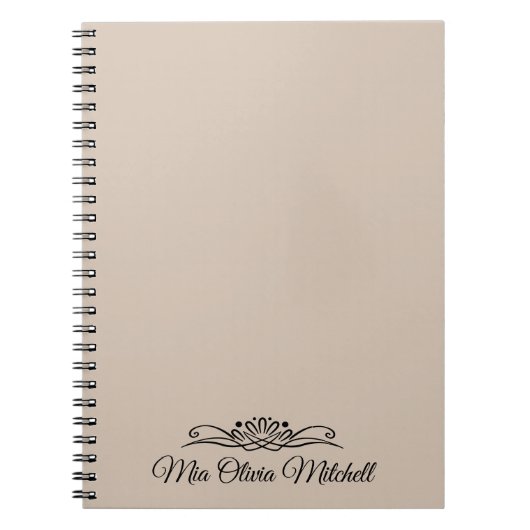 Trend Color - Soft Taupe Name Notebook Notizblock (Vorderseite)