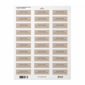 Trend Color Soft Taupe Skriptadressen Labels (Vorne)