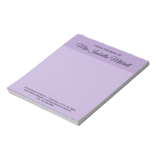 Trend Color - Soft Violet Business Notepad Notizblock (Rotiert)