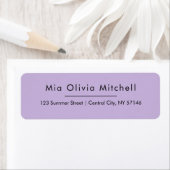 Trend Color Soft Violet Einfache Adressenmarken (Insitu)