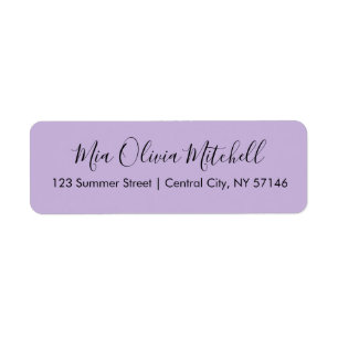 Trend Color Soft Violet Elegante Adressetiketten
