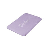 Trend Color Soft Violet Name Bath Mat Badematte (Schrägansicht)