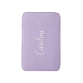 Trend Color Soft Violet Name Bath Mat Badematte (Vorderseite Vertikal)