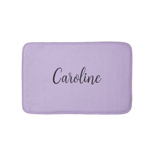 Trend Color Soft Violet Name Bath Mat Badematte (Vorderseite)
