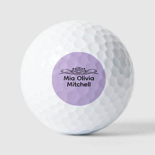 Trend Color Soft Violet Name Golf Balls Golfball (Vorderseite)