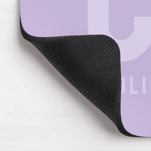 Trend Color Soft Violet Name Mousepad (Ecke)